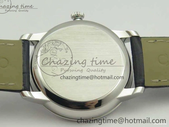 0106 Fashionable De Ville Prestige Real Power Reserve SS TW 1:1 Best Edition White Dial Blue Markers On Leather Strap A 8094